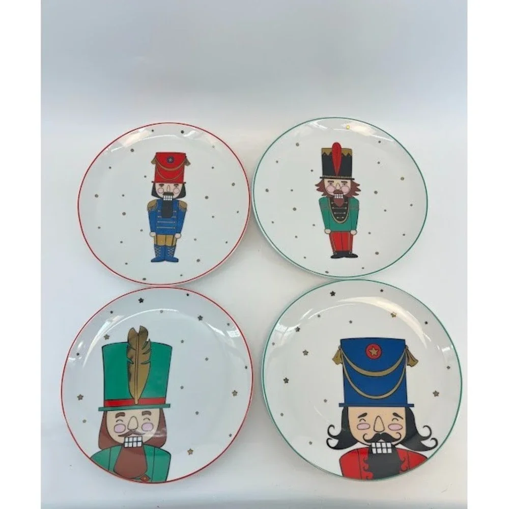 The Cellar‎ by Macys Nutcracker Dinner Plates Christmas Holiday Dishwasher safe